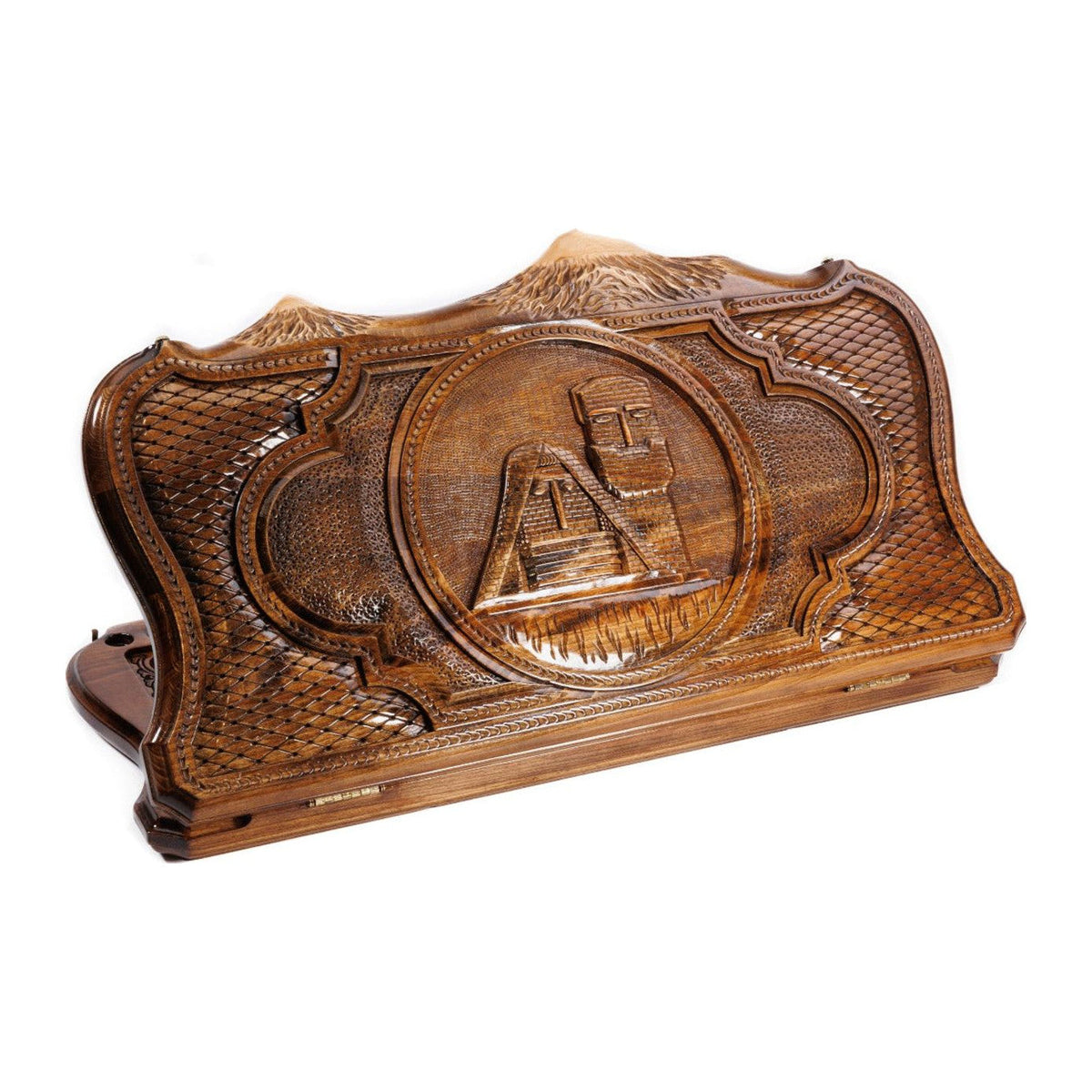 Artsakh Backgammon Board with Mount Ararat, 60 cm – handmade by Hrachya Ohanyan