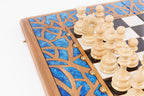 Chess & Backgammon Set: Epoxy Tree Design