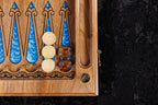 Walnut Chess & Backgammon Set with Tree Design