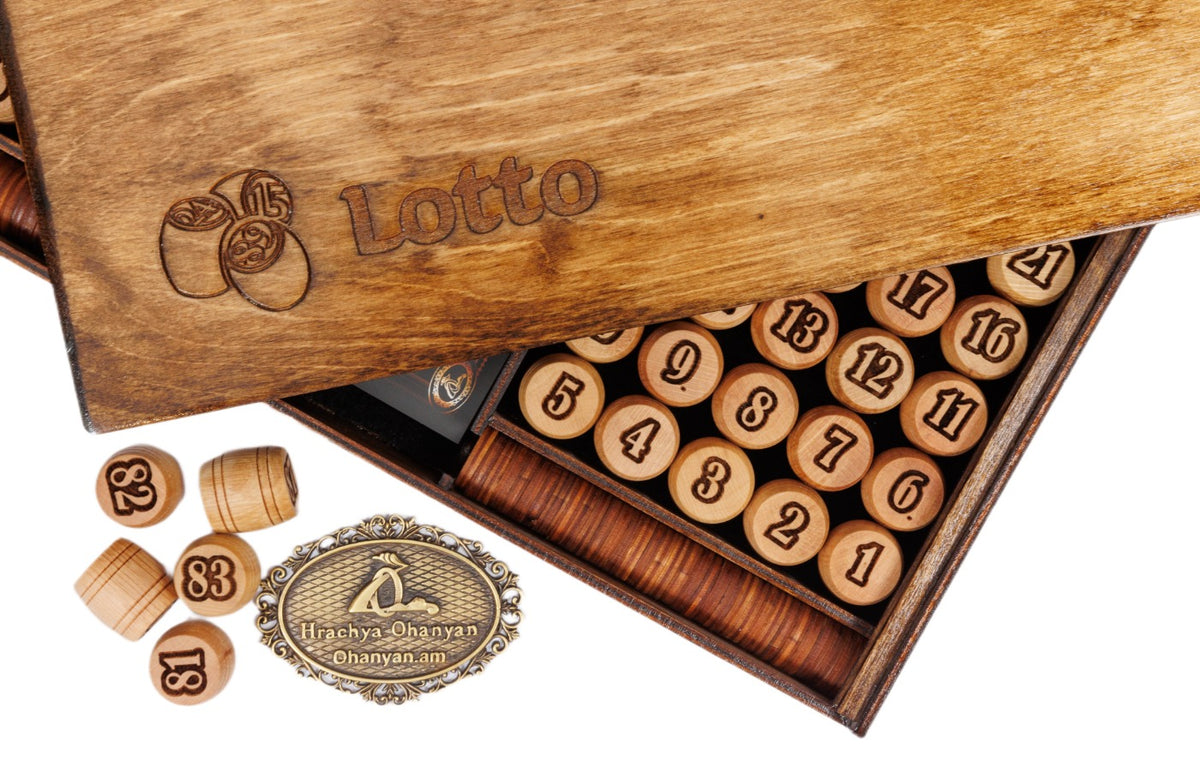 Lotto-Spielset aus Holz