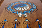 Epoxy Chess & Backgammon Set with Tree Branch Slices