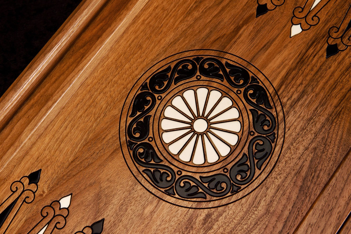 Epoxy Chess Set with Backgammon Board