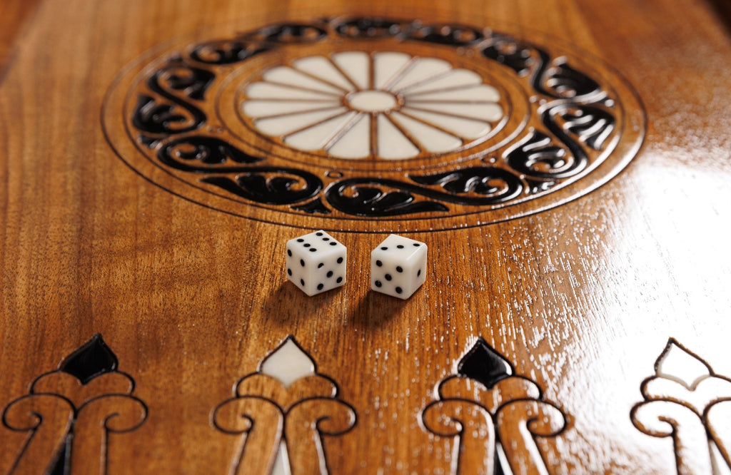 Epoxy Chess Set with Backgammon Board