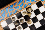 Walnut Chess & Backgammon Set with Tree Design
