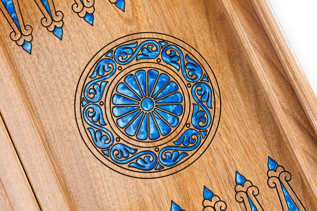 Chess & Backgammon Set: Epoxy Tree Design