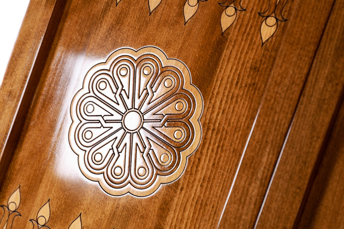 Backgammon-Tisch „Ewigkeit“ mit Bronzebeschlägen, 60 cm – Foto 14
