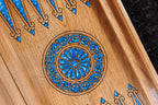 Walnut Chess & Backgammon Set with Tree Design