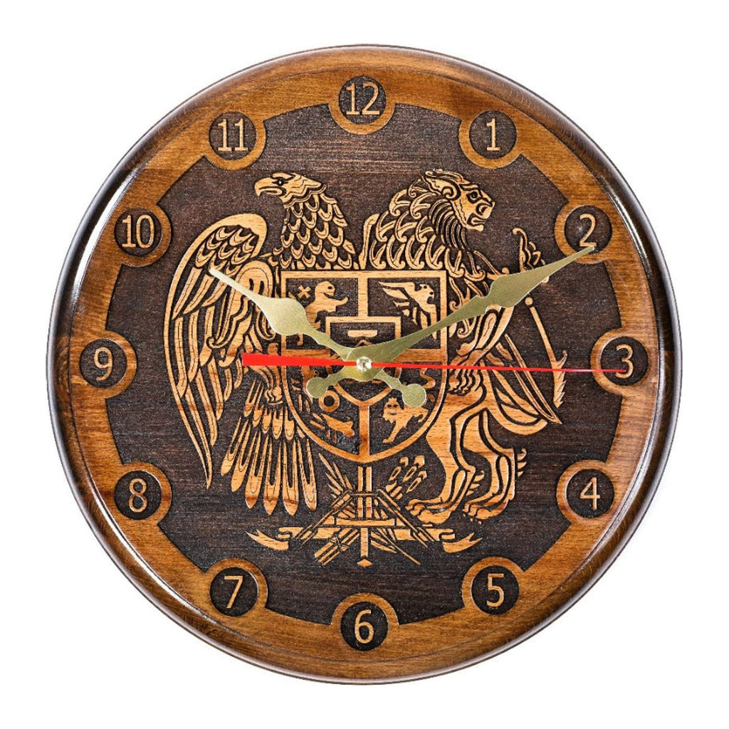 Reloj de pared con el escudo de Armenia