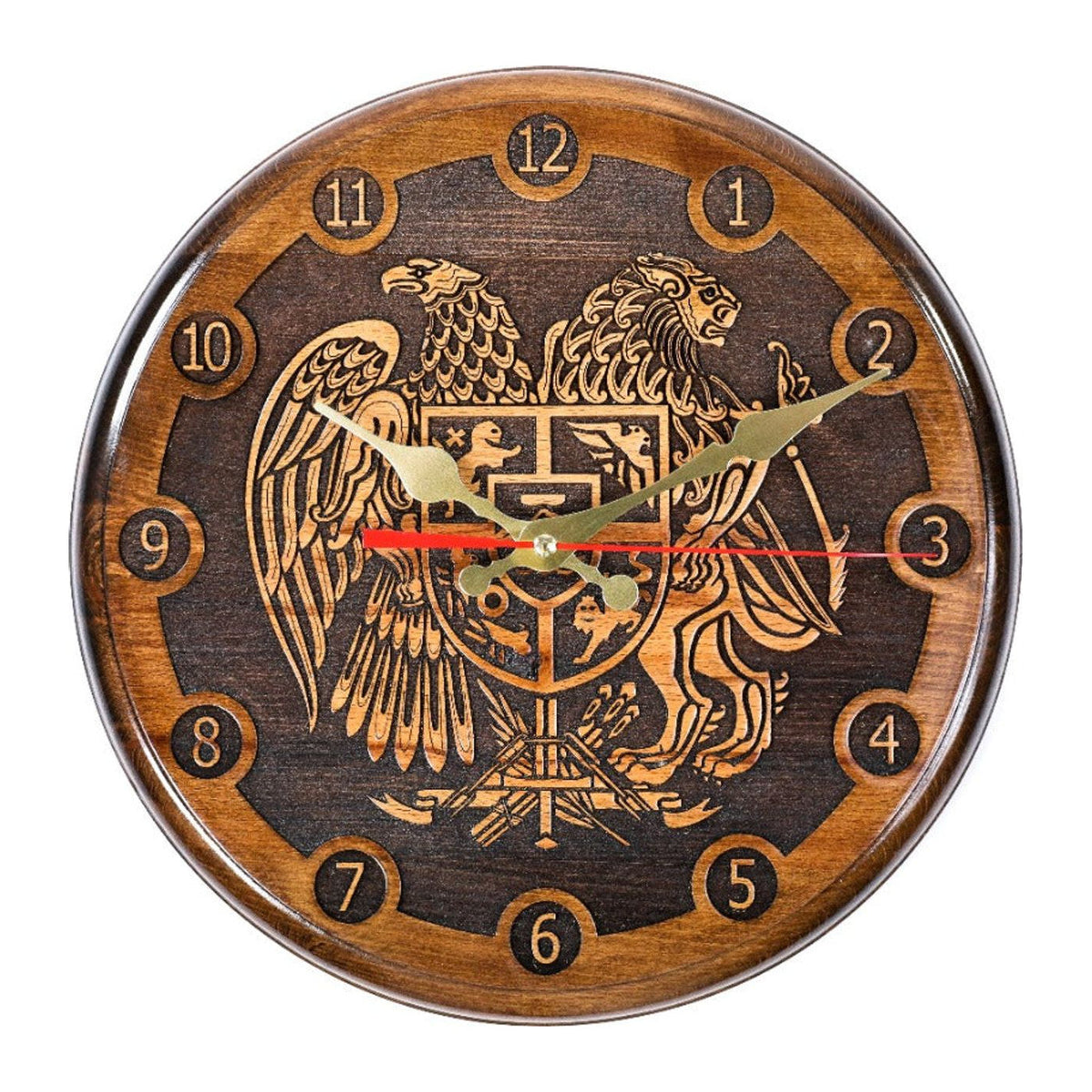Reloj de pared con el escudo de Armenia