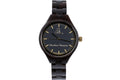 Reloj de pulsera de madera negro para mujer