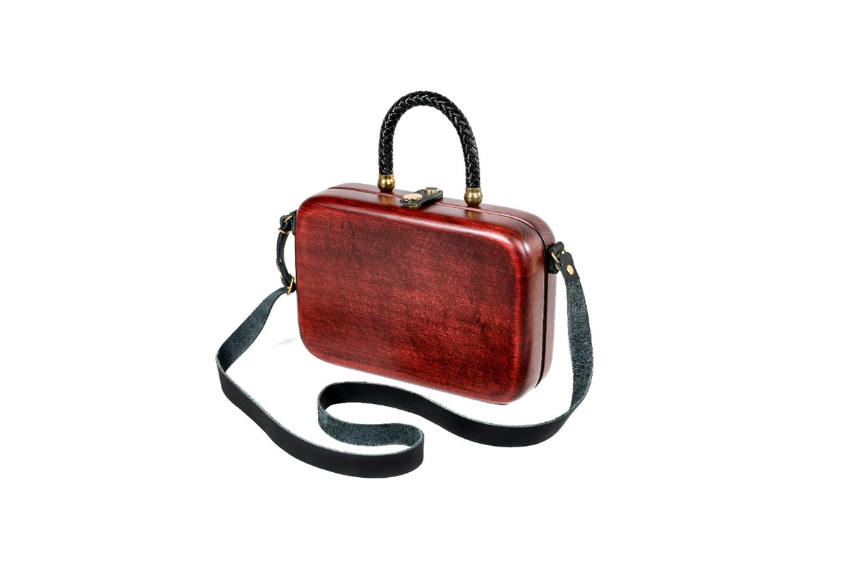 Red Wooden Bag for Women