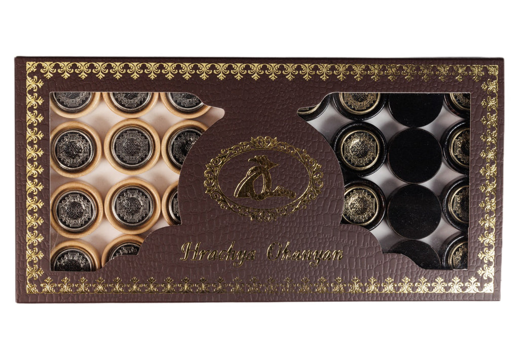 Fichas de Backgammon con Adorno de Alfombra