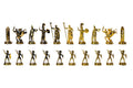 Bronzene Schachfiguren: Schachset zum Trojanischen Krieg der griechischen Mythologie