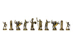 Bronzene Schachfiguren: Schachset zum Trojanischen Krieg der griechischen Mythologie