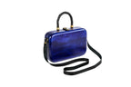 Blue Wooden Handbag