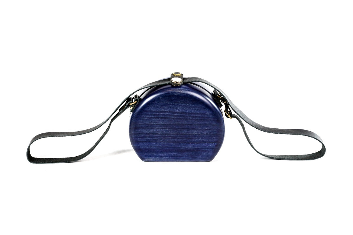 Blue Wooden Bag for Women