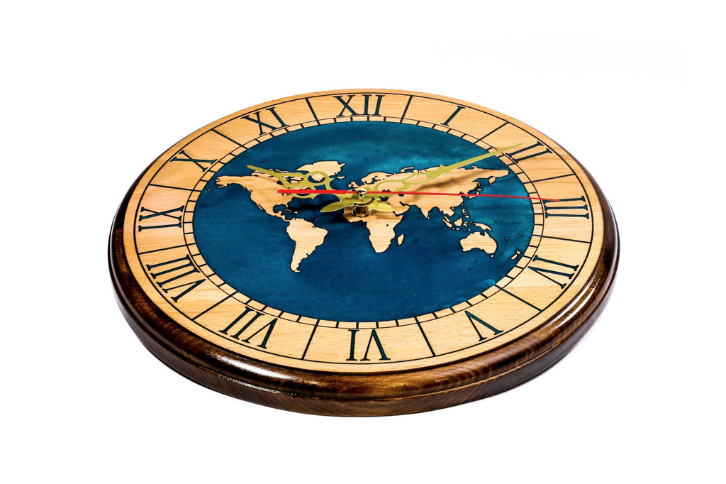 Reloj de Pared con Mapa del Mundo