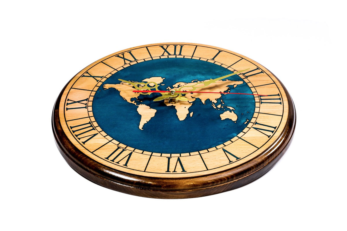 Reloj de Pared con Mapa del Mundo