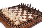 Schach- und Backgammon-Set aus Holz