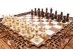 Einzigartiges Schach- und Backgammon-Set: Armenisches ornamentales Flechtmuster