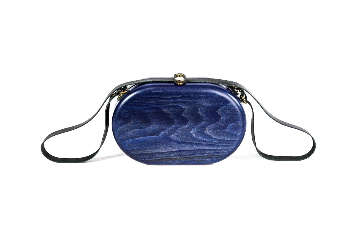 Blaue Holztasche (Modell 53369) – Foto 2