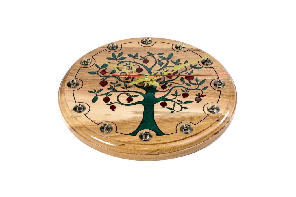 Reloj de pared Árbol de Granado hecho a mano