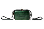 Dunkelgrüne Handtasche aus Holz (Modell 53366) – Foto 2