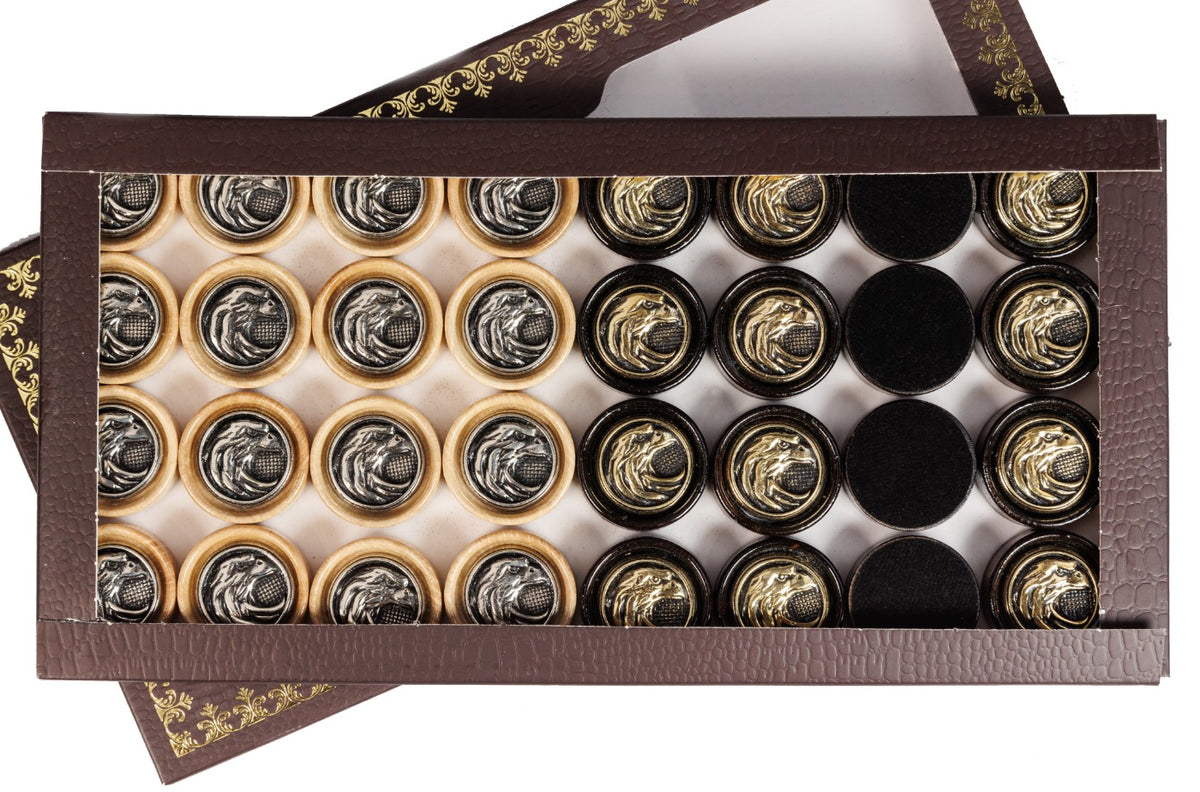 Bronze Eagle Backgammon Pieces
