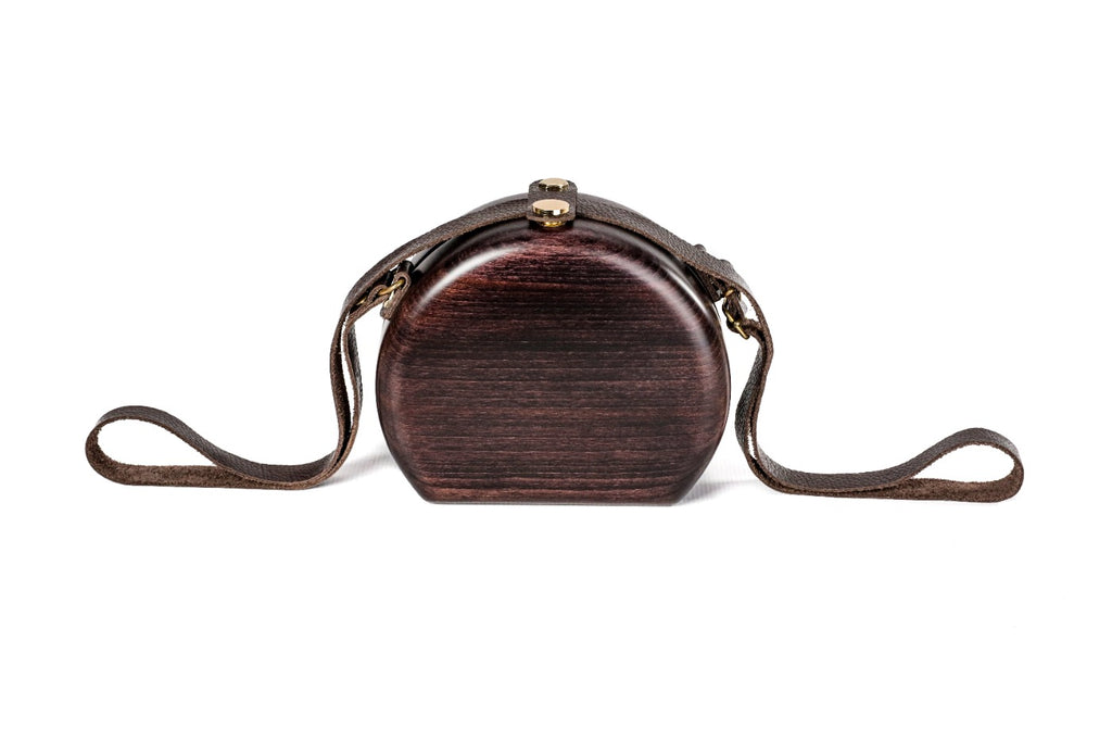 Brown Wooden Bag for Women
