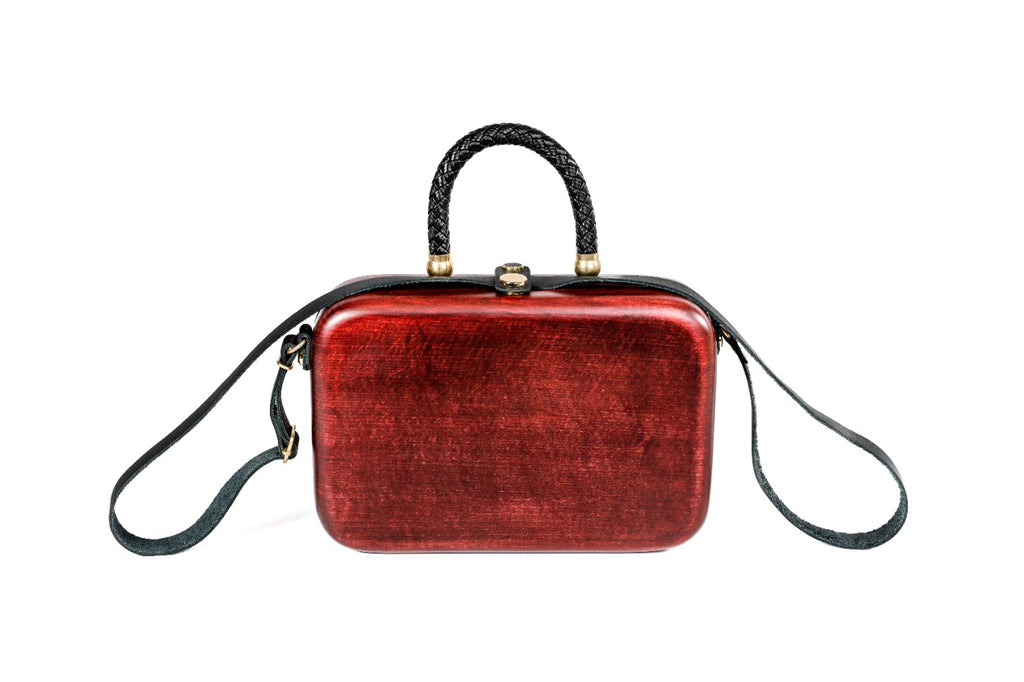 Red Wooden Bag for Women