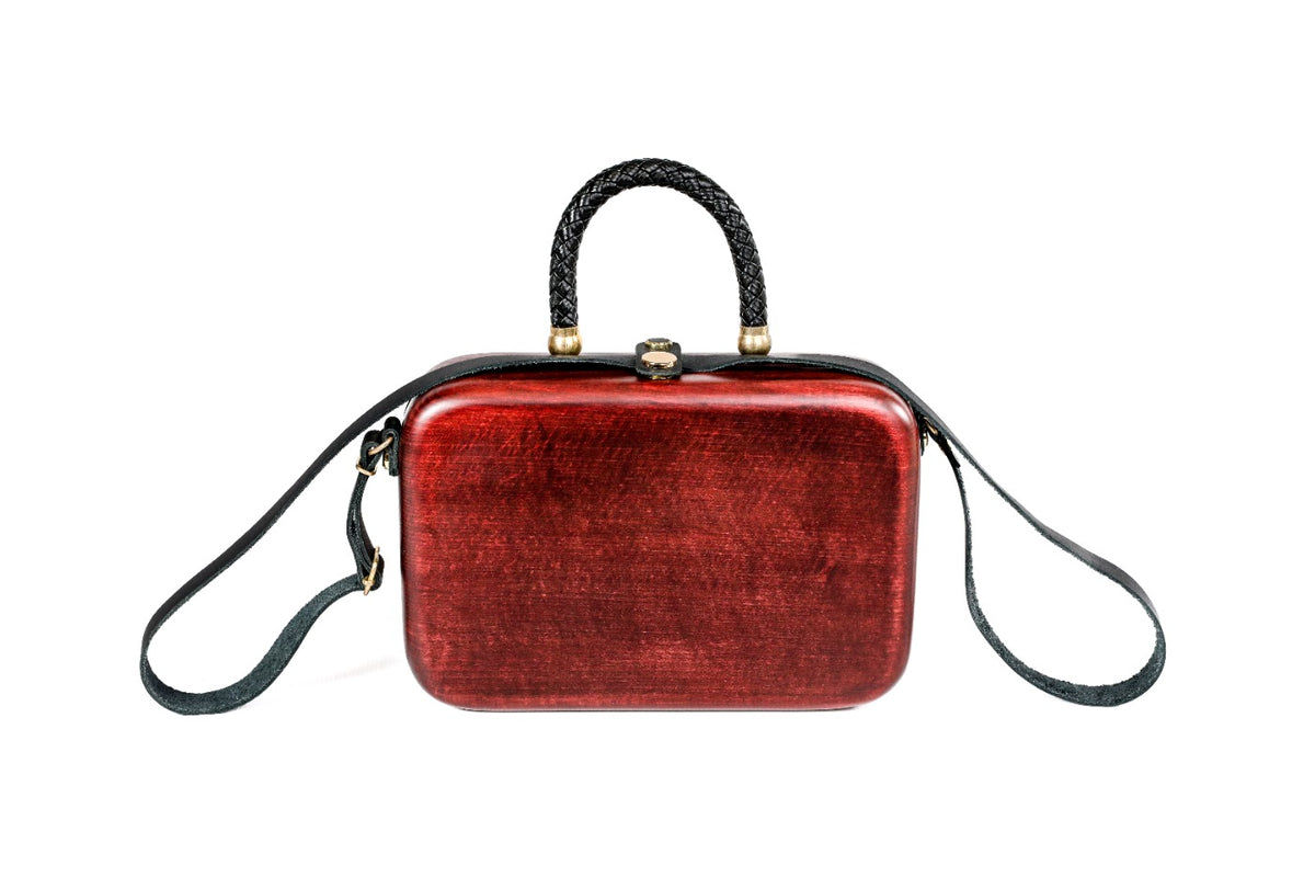Red Wooden Bag for Women