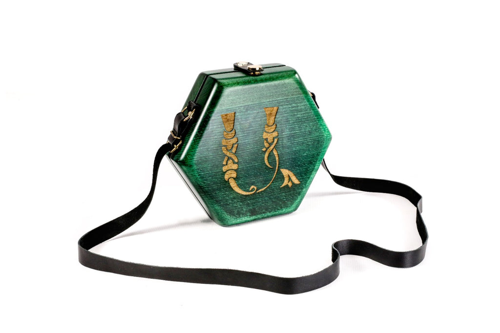 Wooden Handbag: Luxury Bag with Leather Handle – photo 2