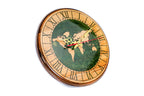 Wanduhr mit grüner Weltkarte