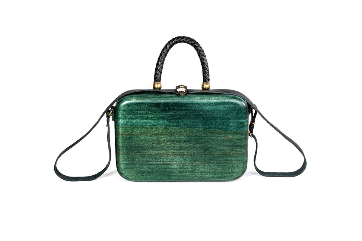 Green Wooden Bag for Women