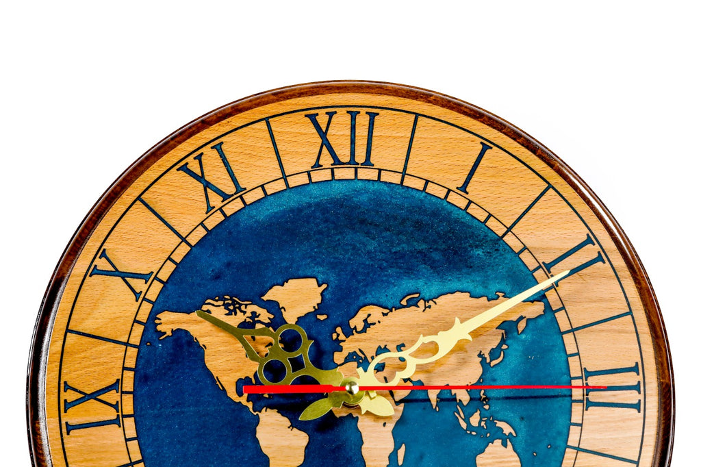 Reloj de Pared con Mapa del Mundo