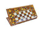 Epoxy Chess & Backgammon Set with Tree Branch Slices