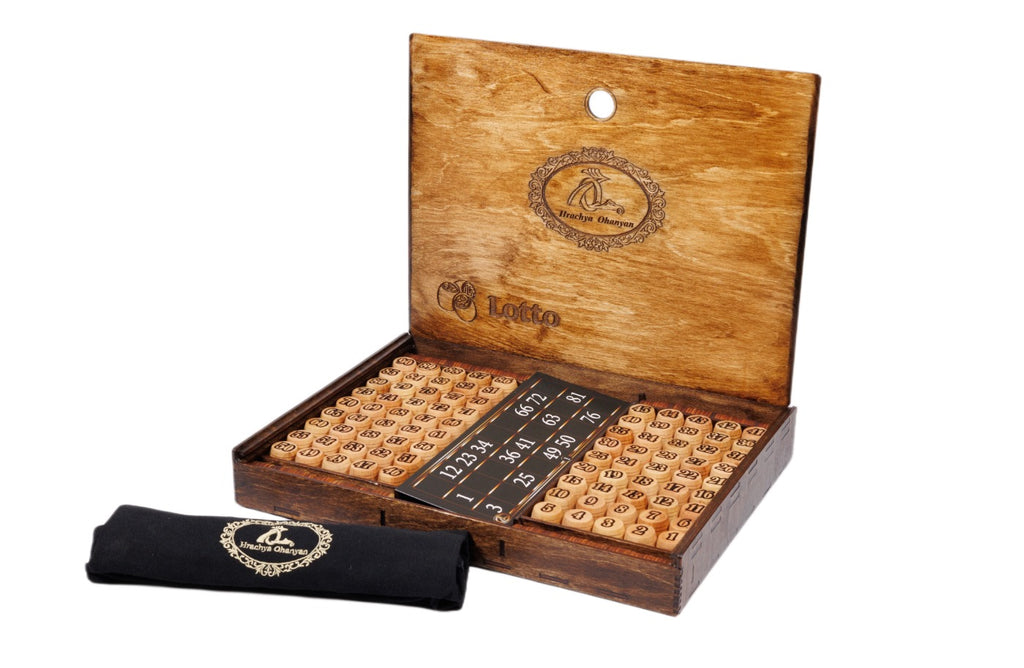 Lotto-Spielset aus Holz