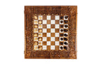 Einzigartiges Schach- und Backgammon-Set: Armenisches ornamentales Flechtmuster