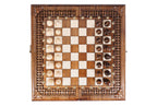 Schach- und Backgammon-Set aus Holz