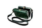 Dunkelgrüne Handtasche aus Holz (Modell 53366) – Foto 5