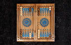 Walnut Chess & Backgammon Set with Tree Design