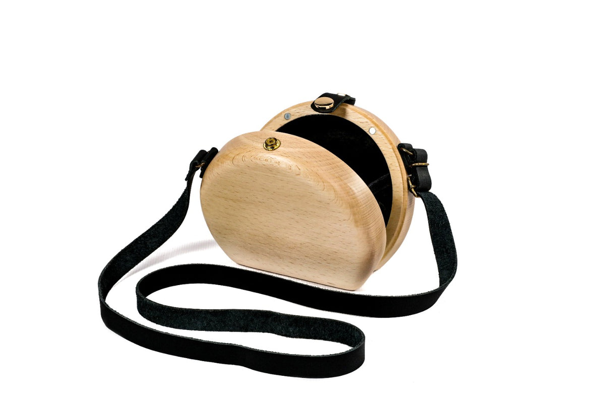 Bolso Bandolera de Madera para Mujer – Bolso de Madera Natural Hecho a Mano
