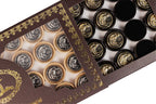 Fichas de backgammon de águila de bronce