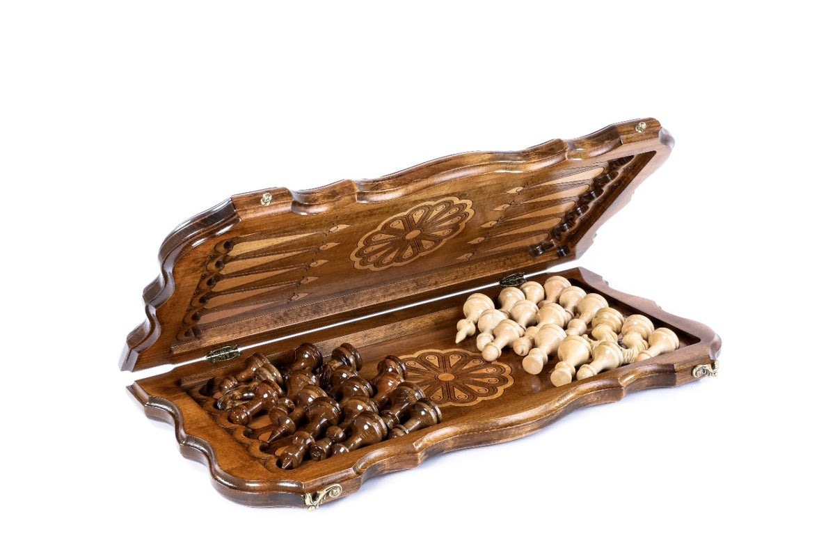 Handmade Wooden Chess and Backgammon Set with Mount Ararat, 60 cm - photo 6