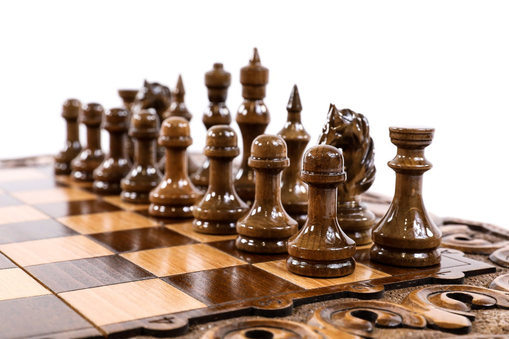 Handmade Wooden Chess and Backgammon Set with Mount Ararat, 60 cm - photo 7