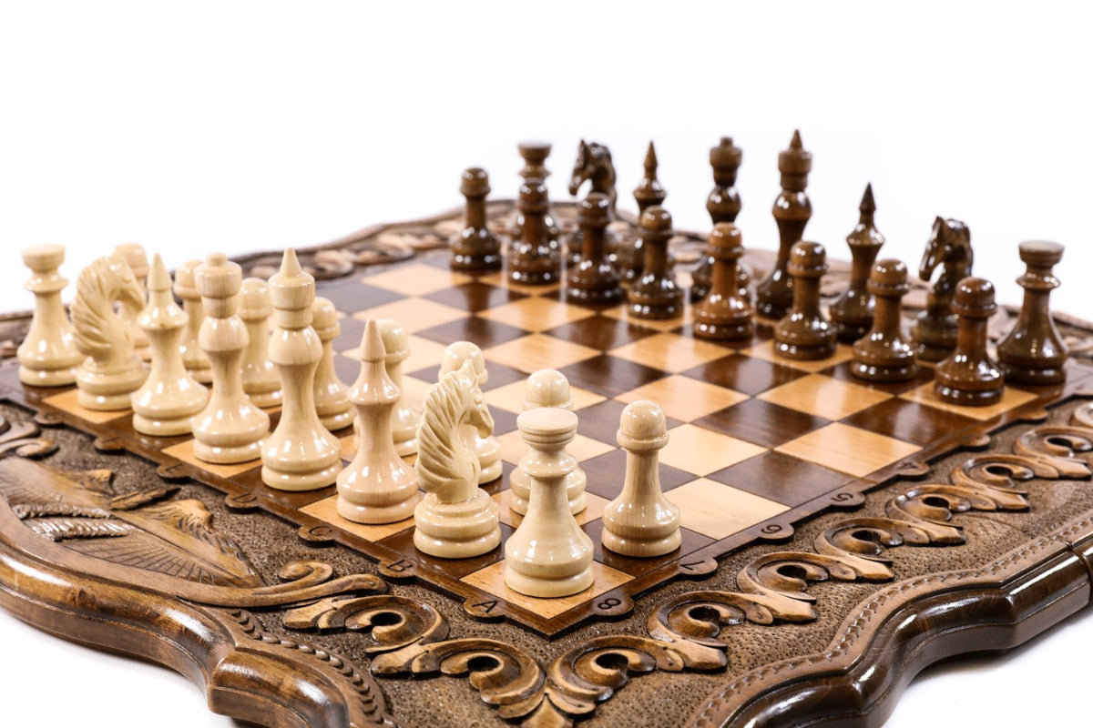 Handmade Wooden Chess and Backgammon Set with Mount Ararat, 60 cm - photo 2