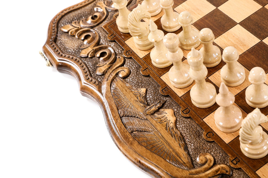 Handmade Wooden Chess and Backgammon Set with Mount Ararat, 60 cm - photo 8
