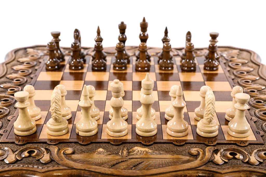 Handmade Wooden Chess and Backgammon Set with Mount Ararat, 60 cm - photo 10