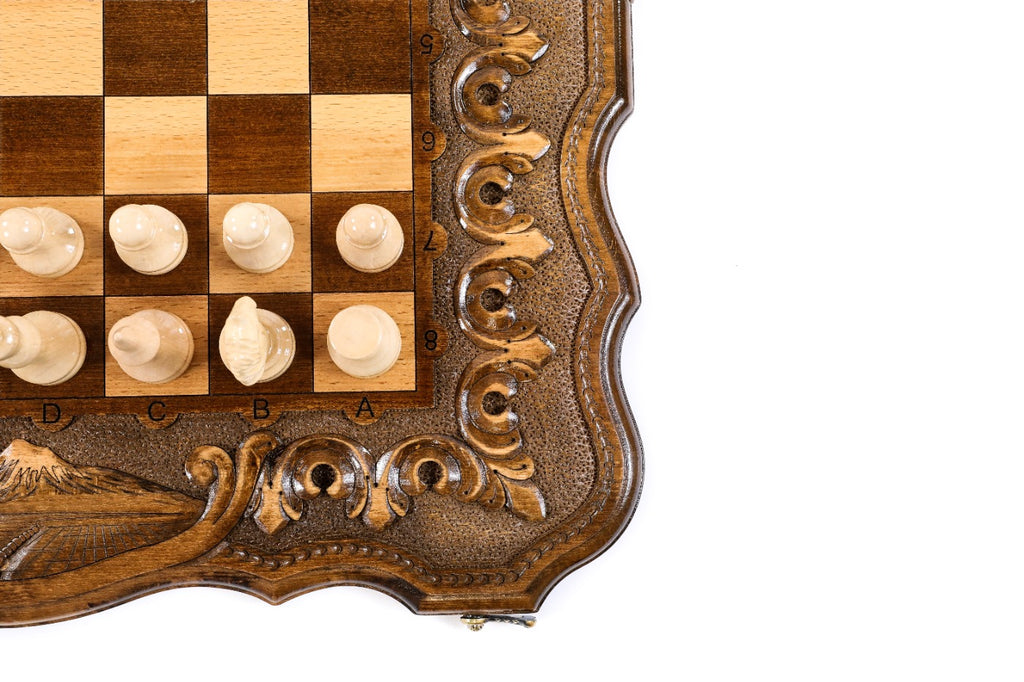 Handmade Wooden Chess and Backgammon Set with Mount Ararat, 60 cm - photo 11