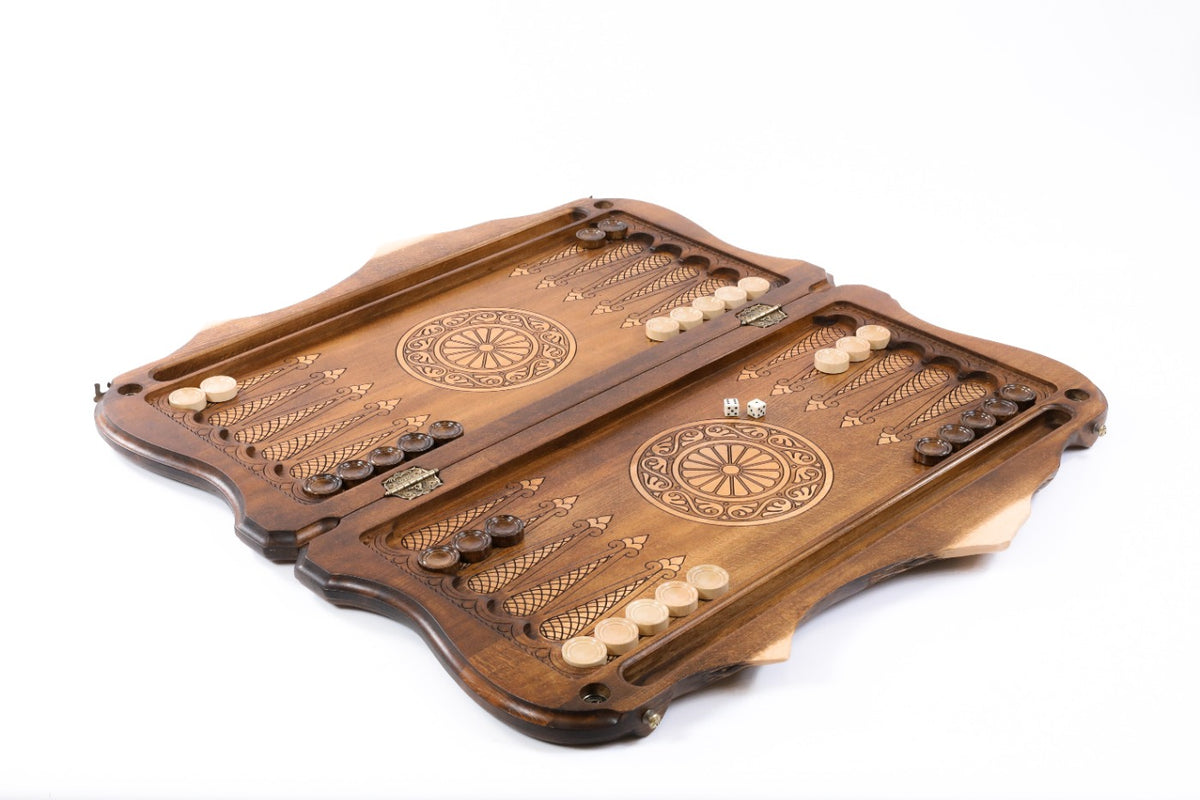 Handmade Wooden Backgammon Set with Deer and Ararat Outline, 60 cm - photo 3